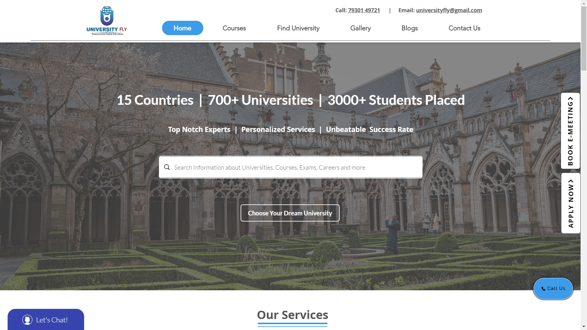 Universityfly.org Website