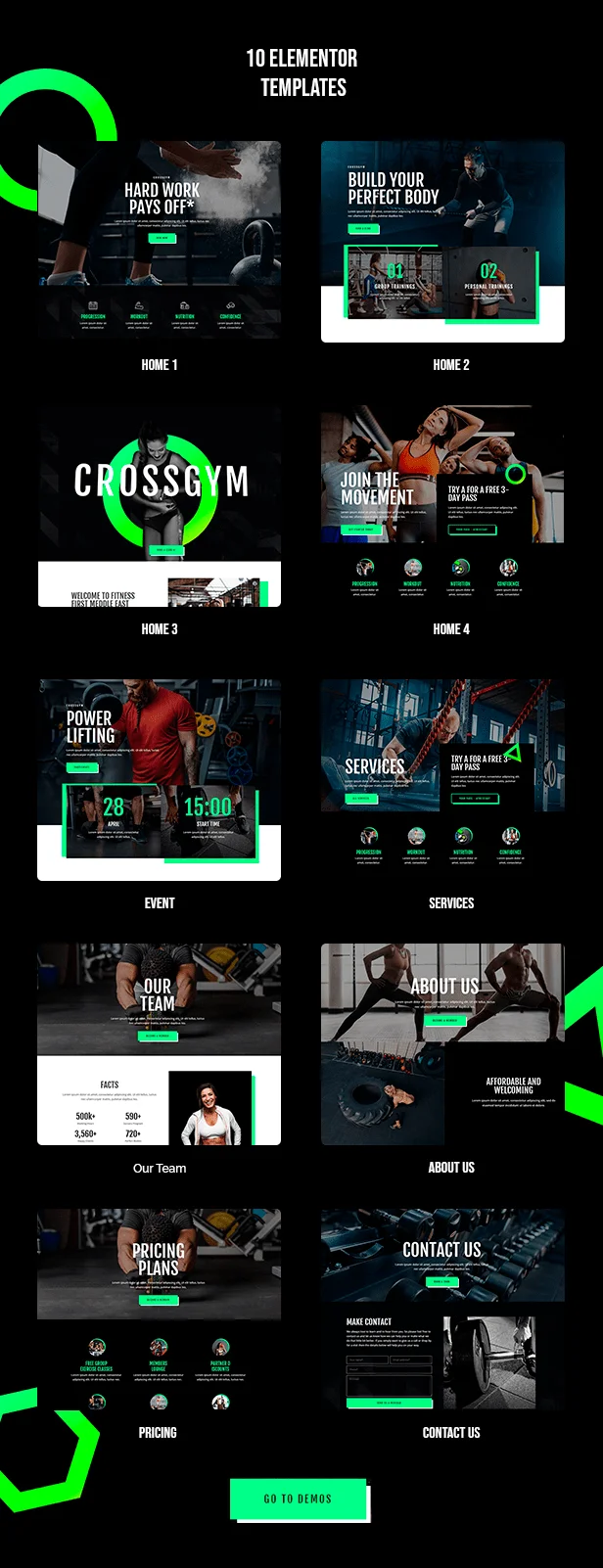 CrossGym - Gym & Fitness Elementor Template Kit